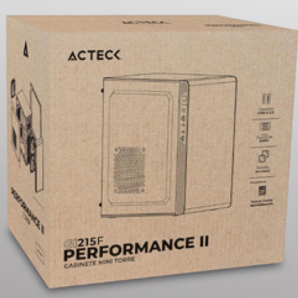 Gabinete ACTECK PERFORMANCE II Mircro ATX Mini Torre Fuente 500w Panel Metalico USB Blanco AC-940047