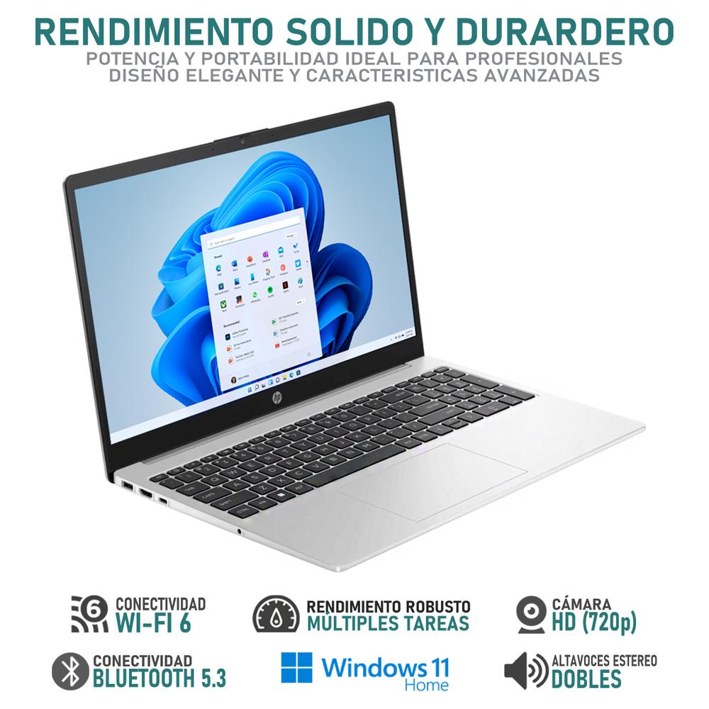 Laptop HP 255 G10 AMD Ryzen 5 7530U 8GB RAM 512GB SSD 15.6" Windows 11 Home Teclado en Español