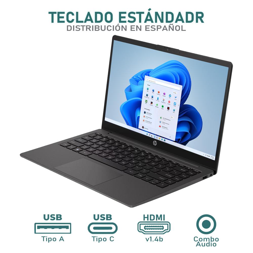 Laptop HP 245 G10 AMD Ryzen 3 7330U 16GB RAM 256GB SSD 14" Windows 11 Home Teclado en Español + Maletin