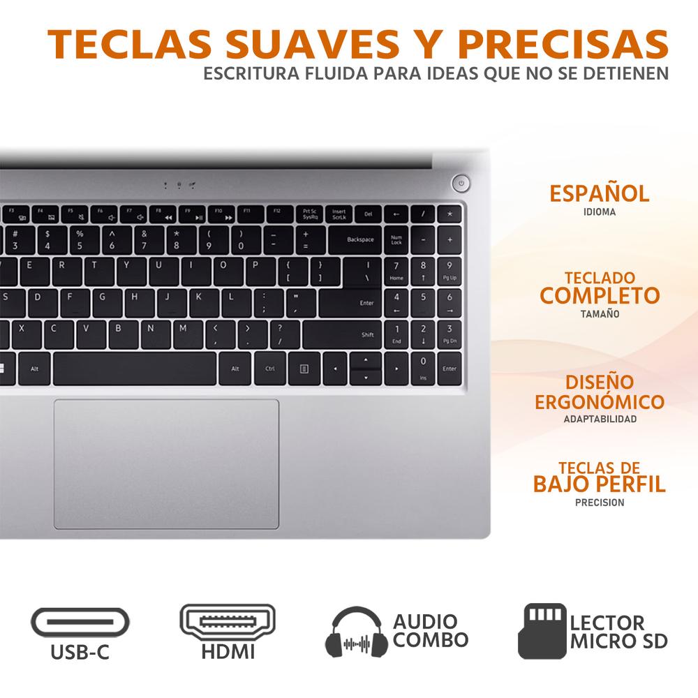 Laptop ACER Aspire Lite 15 AMD Ryzen 7 5825U 32GB RAM 512GB SSD 15.6" Windows 11 Home Teclado en Español + Mouse DXT