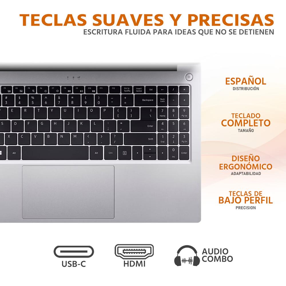 Laptop ACER Aspire Lite 15 AMD Ryzen 7 5825U 8GB RAM 1TB SSD 15.6" Windows 11 Home Teclado en Español