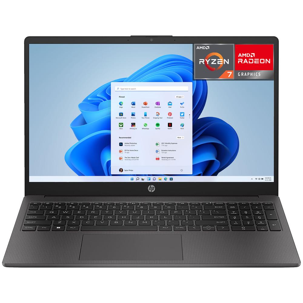 Laptop HP 255 G10 AMD Ryzen 7 7730U 16GB RAM 512GB SSD 15.6" Windows 11 Pro Teclado en Ingles