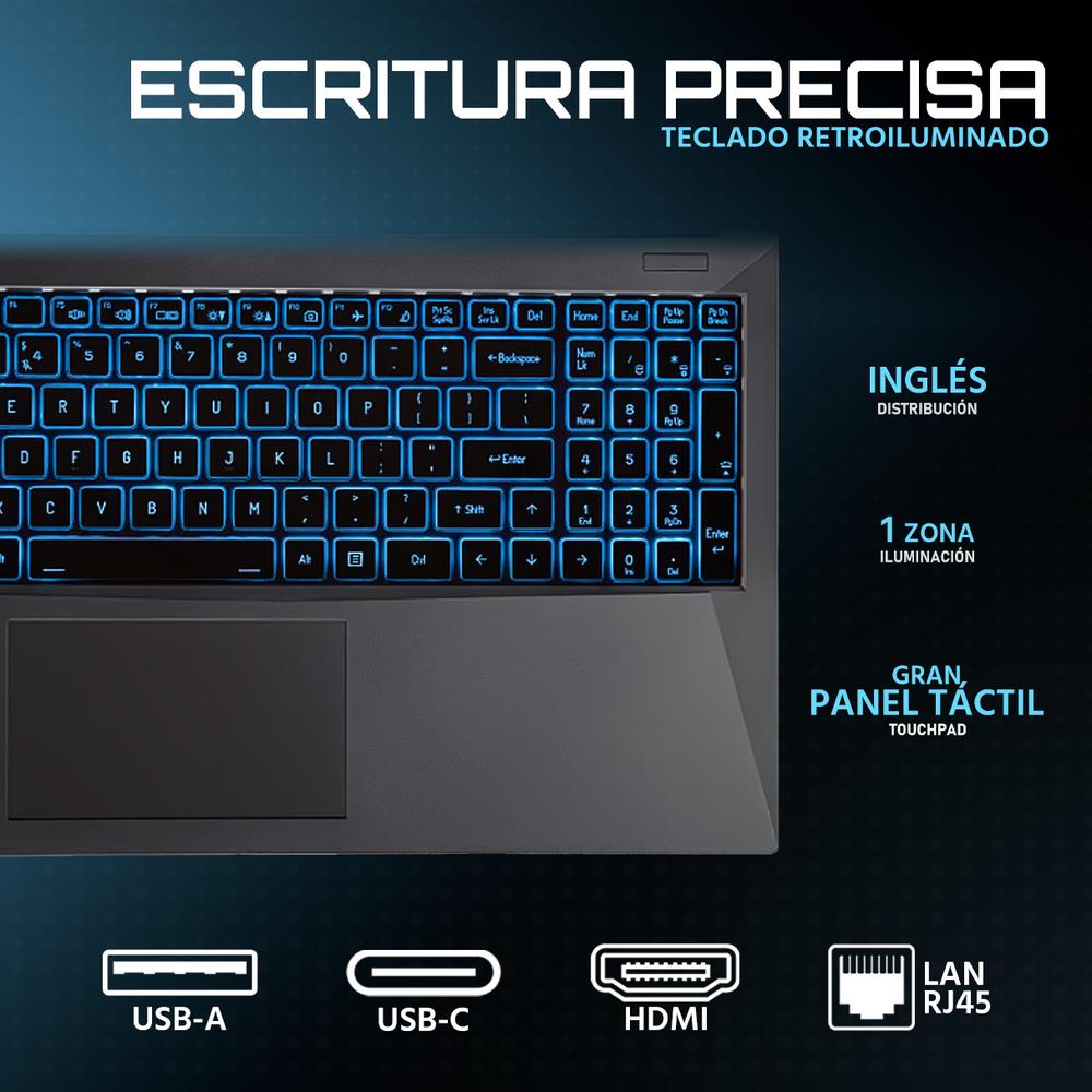 Laptop Gamer ACER ALG NVIDIA GeForce RTX 2050 Intel Core i5 12450H 32GB RAM 750GB SSD 15.6" Windows 11 Home Teclado en Ingles