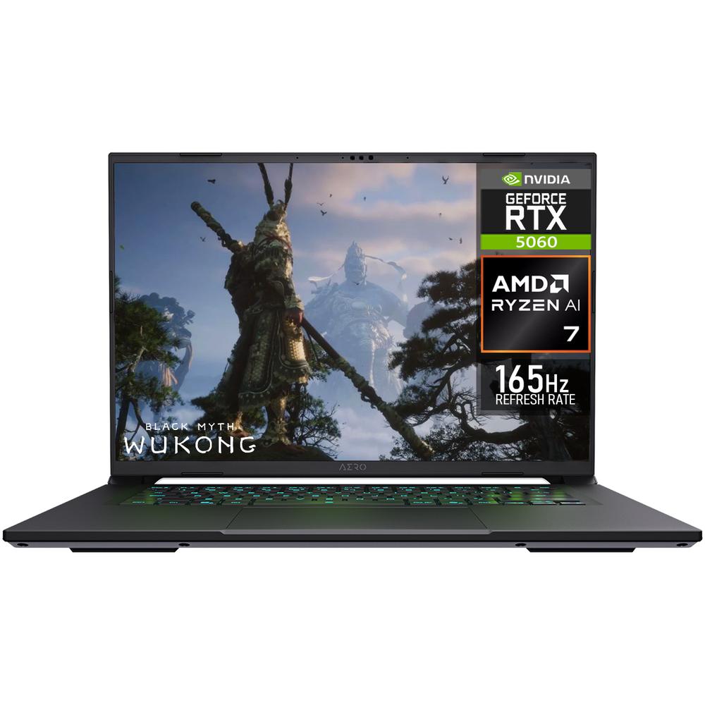 Laptop Gamer GIGABYTE AERO X16 NVIDIA GeForce RTX 5060 AMD Ryzen AI 7 350 16GB RAM 1TB SSD 16" Windows 11 Home Teclado en Español