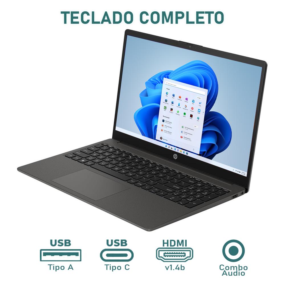 Laptop HP 250 G10 Intel Core i3 N305 16GB RAM 256GB SSD 15.6" Windows 11 Home Teclado en Español + Mochila