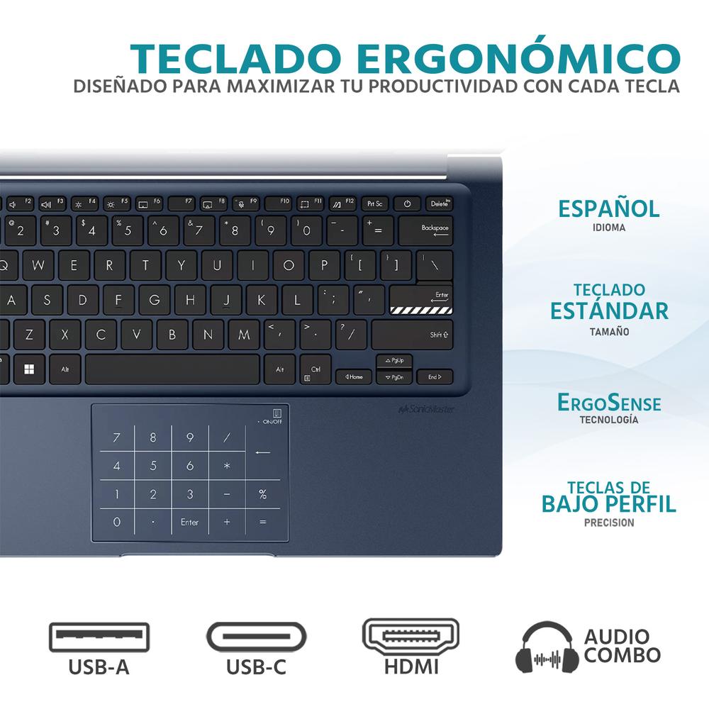 Laptop ASUS Vivobook 14 Intel Core i5 1334U 8GB RAM 512GB SSD 14" Windows 11 Home Teclado en Español