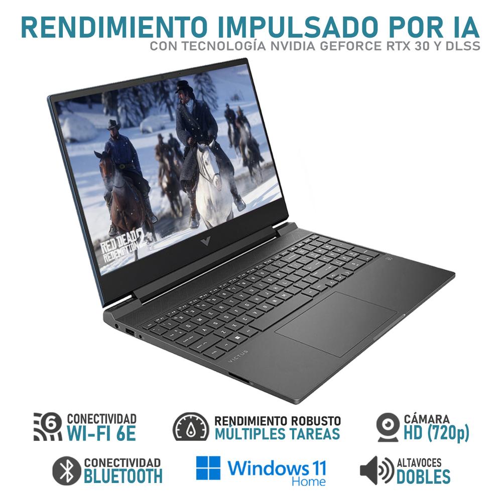 Laptop Gamer HP Victus GeForce RTX 3050 Intel Core i5 13420H 16GB RAM 512GB SSD 15.6" Windows 11 Home Teclado en Ingles