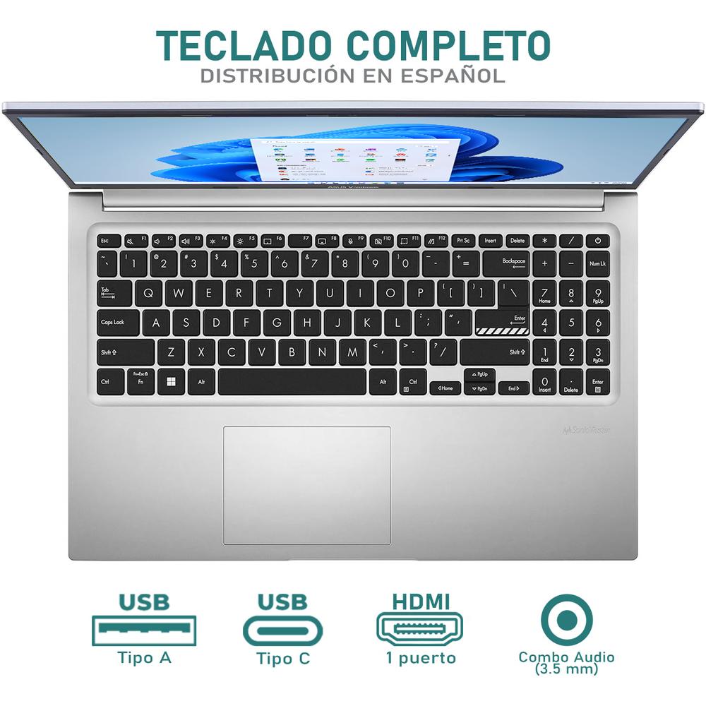 Laptop ASUS Vivobook Intel Core I7 13620H 24GB RAM 512GB SSD 15.6" Windows 11 Home Teclado en Español + Mouse DXT
