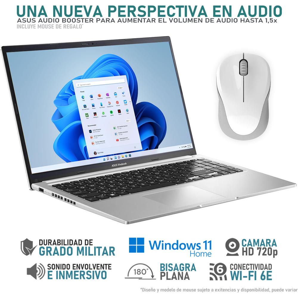 Laptop ASUS Vivobook Intel Core I7 13620H 24GB RAM 512GB SSD 15.6" Windows 11 Home Teclado en Español + Mouse DXT