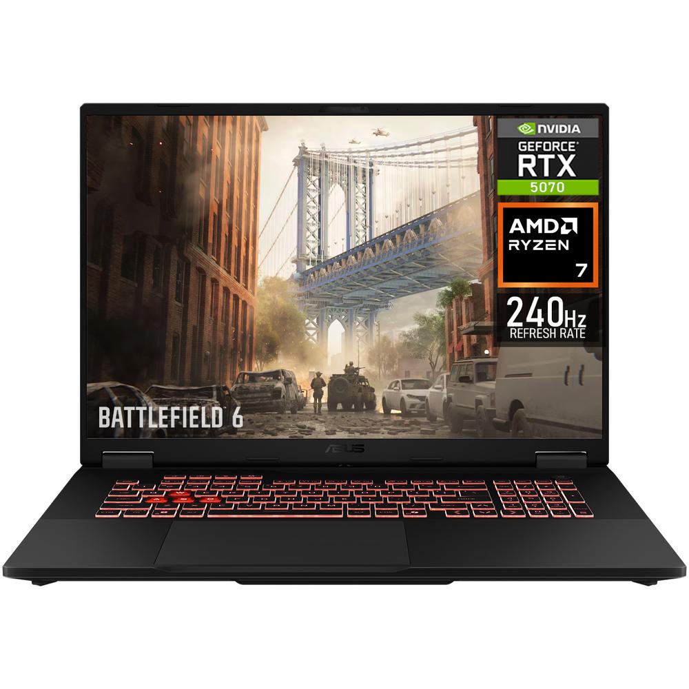 Laptop Gamer ASUS TUF Gaming A18 NVIDIA GeForce RTX 5070 AMD Ryzen 7 260 16GB RAM 1TB SSD 18" Windows 11 Home Teclado en Ingles