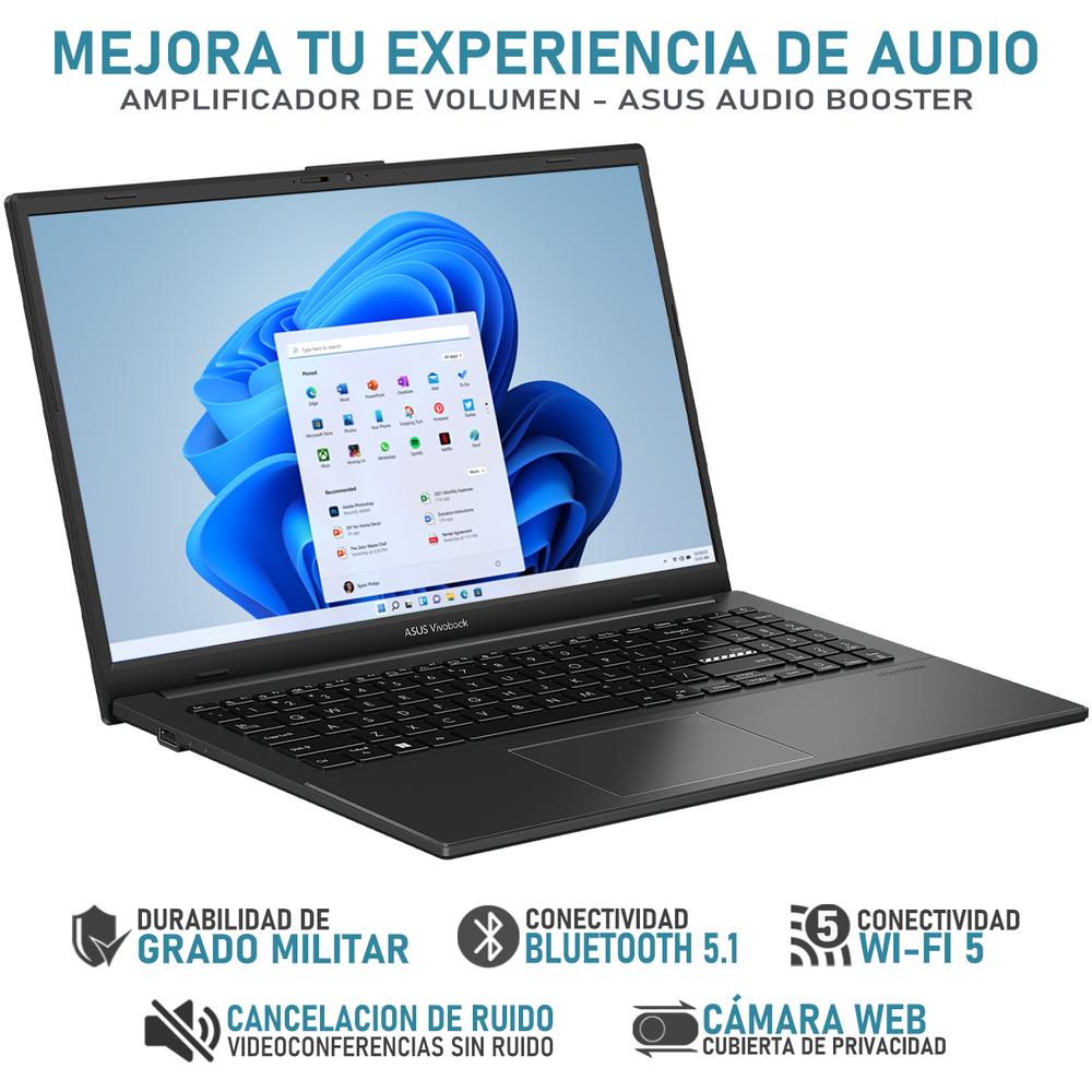Laptop ASUS Vivobook Go 15 Intel Core i3 N305 8GB RAM 512GB SSD 15.6" Windows 11 Home Teclado en Español