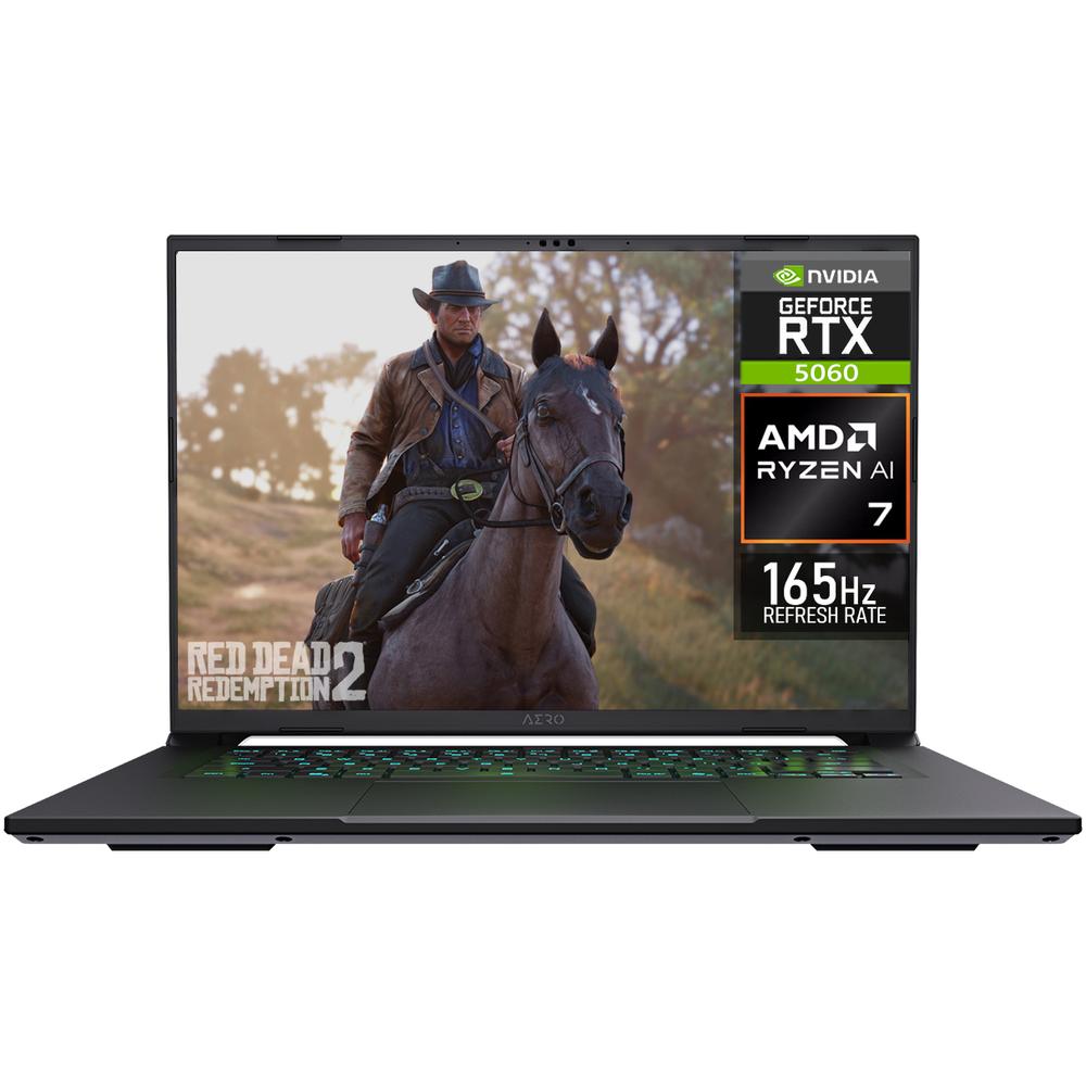 Laptop Gamer GIGABYTE AERO X16 NVIDIA GeForce RTX 5060 AMD Ryzen AI 7 350 32GB RAM 1TB SSD 16" Windows 11 Home Teclado en Español