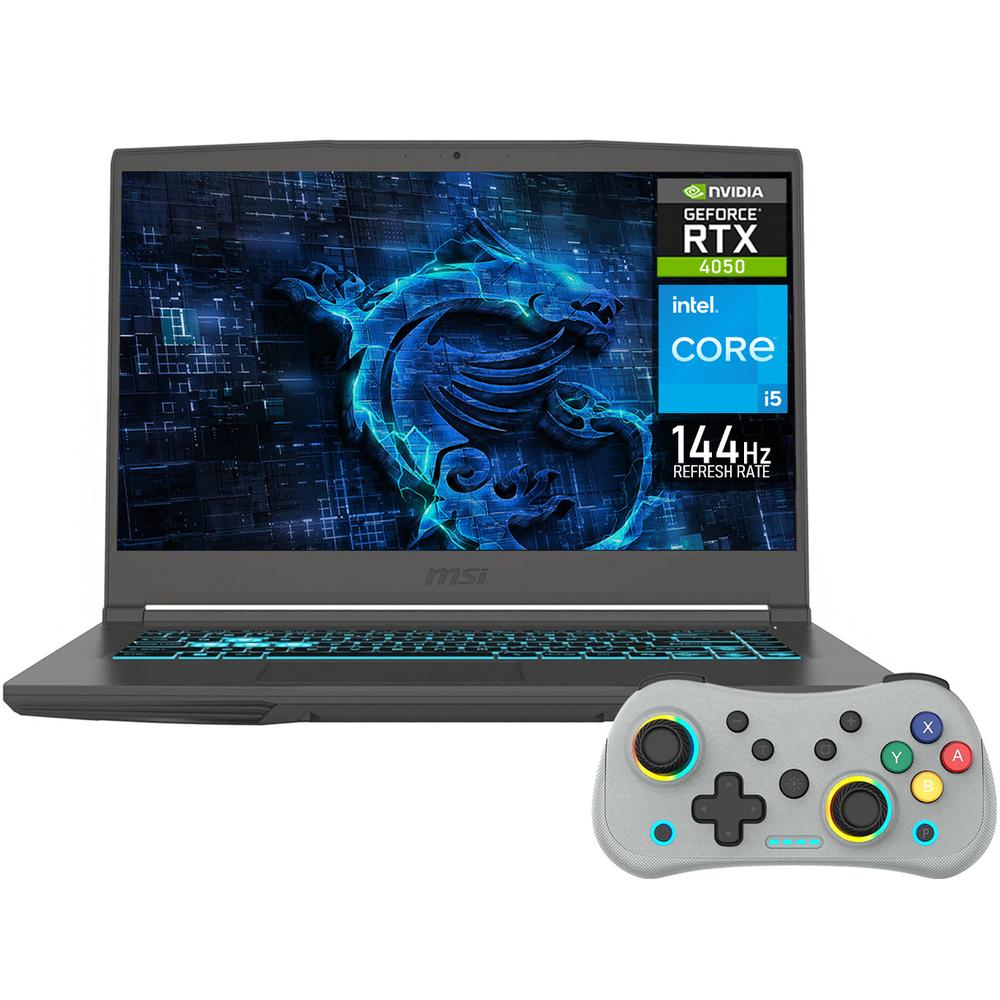 Laptop Gamer MSI Thin 15 NVIDIA GeForce RTX 4050 Intel Core i5 13420H 32GB RAM 1.5TB SSD 15.6" Windows 11 Home Teclado en Ingles + Control DXT