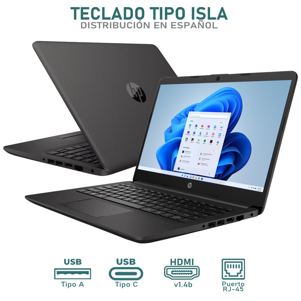 Laptop HP 240R G9 Intel Core i3 1315U 16GB RAM 512GB SSD 14" Windows 11 Home Teclado en Español