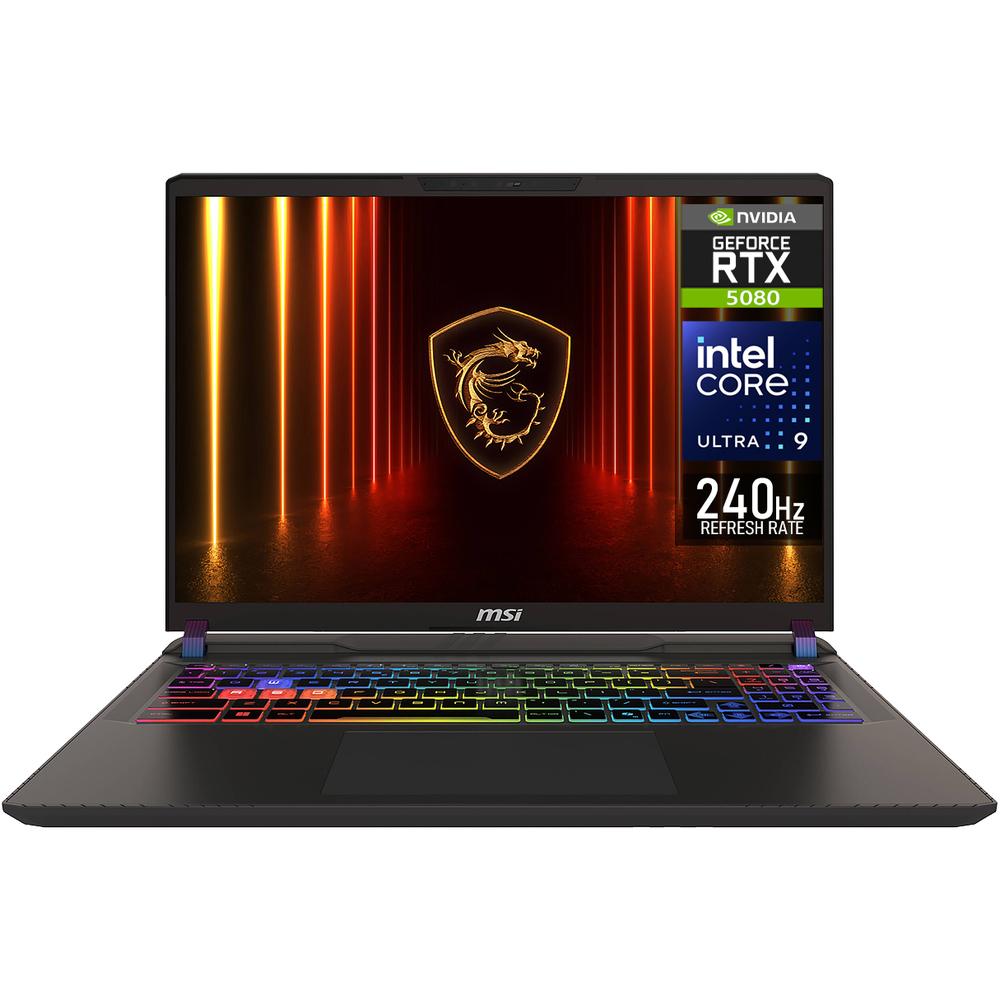 Laptop Gamer MSI Vector 16 HX AI NVIDIA GeForce RTX 5080 Intel Core Ultra 9 275HX 16GB RAM 1TB SSD 16" Windows 11 Home Teclado en Ingles