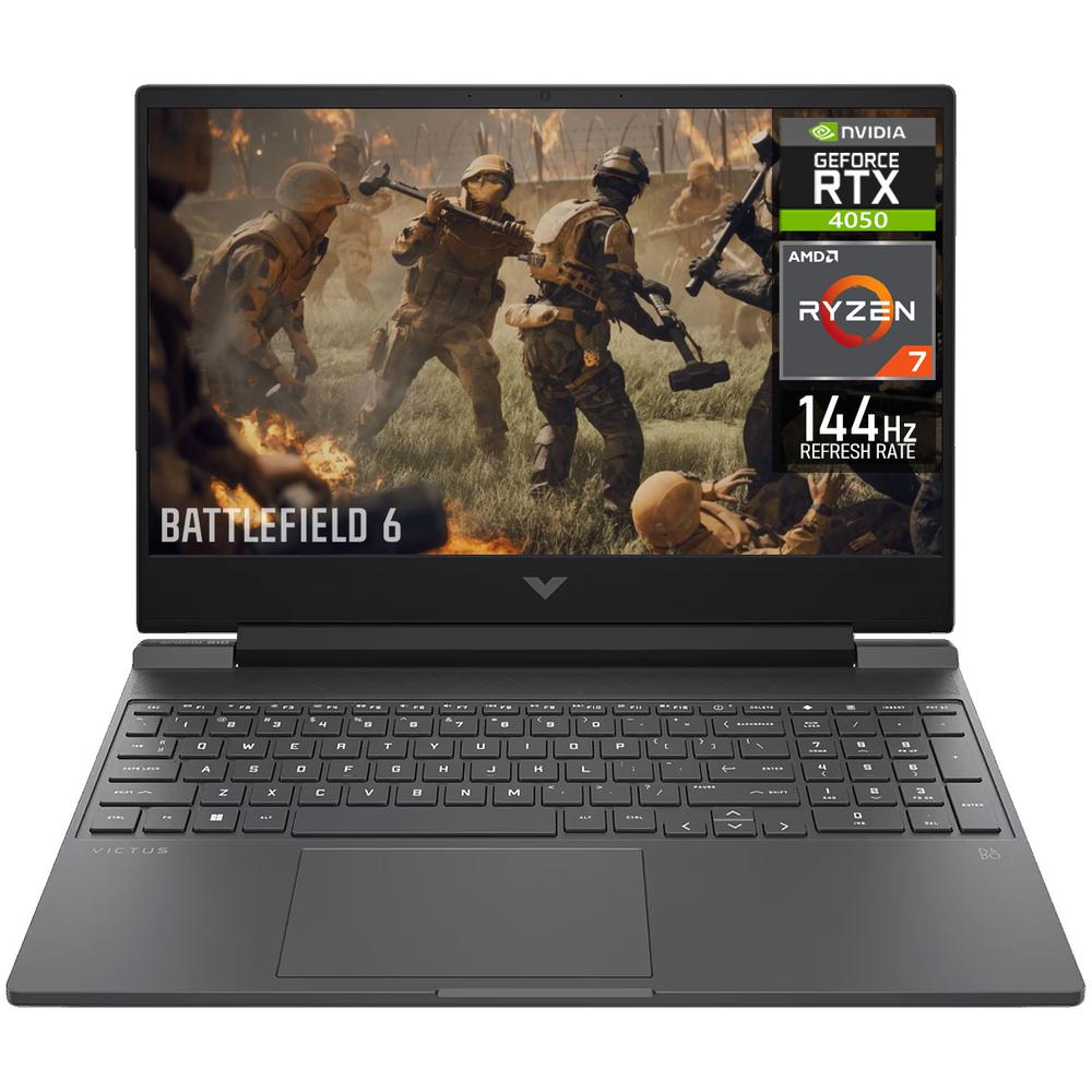 Laptop Gamer HP Victus NVIDIA GeForce RTX 4050 AMD Ryzen 7 7445HS 16GB RAM 512GB SSD 15.6" Windows 11 Home Teclado en Ingles