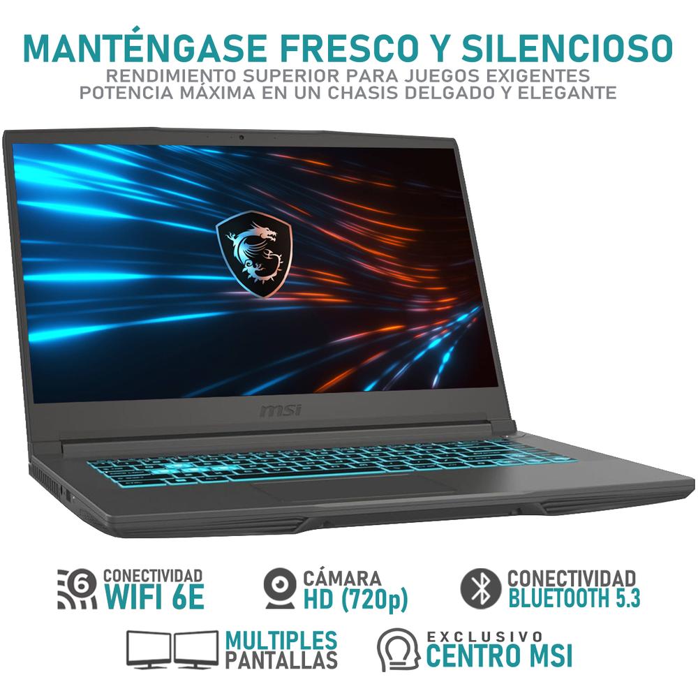 Laptop Gamer MSI THIN 15 B13VE NVIDIA GeForce RTX 4050 Intel Core i5 13420H 16GB RAM 1.4TB SSD 15.6" Windows 11 Home Teclado en Español + Mochila