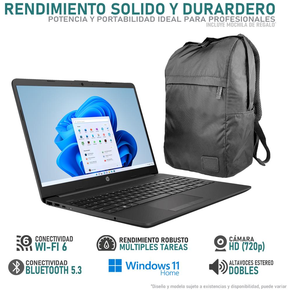 Laptop HP 255 G9 AMD Ryzen 5 5625U 12GB RAM 512GB SSD 15.6" Windows 11 Home Teclado en Español + Mochila