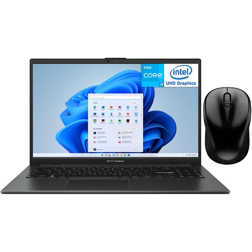 Laptop ASUS Vivobook Go 15 Intel Core i3 N305 8GB RAM 256GB SSD 15.6" Windows 11 Home Modo S Teclado en Ingles + Mouse DXT
