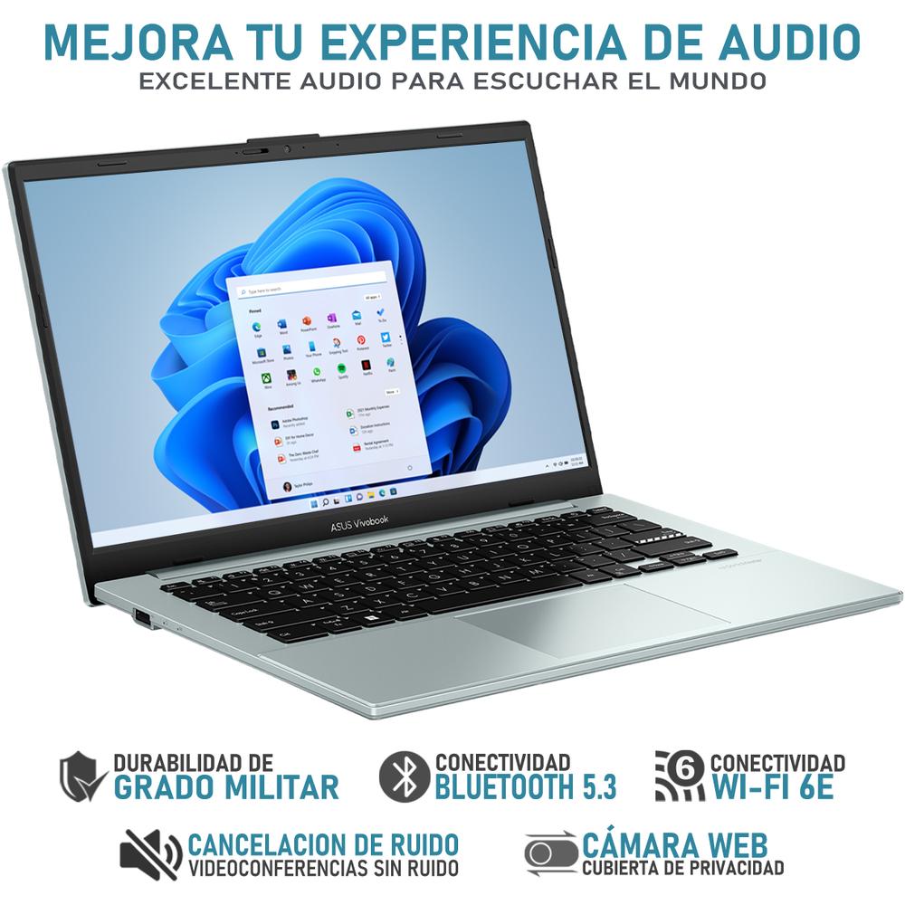 Laptop ASUS Vivobook Go 14 AMD Ryzen 5 7520U 8GB DDR5 RAM 512GB SSD 14" Windows 11 Home Teclado en Español