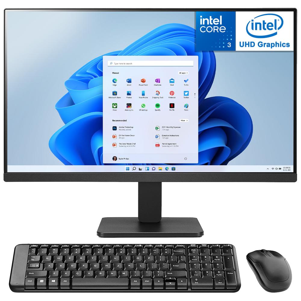 Computadora Mini PC ASUS NUC 14 Essential Intel Core 3 N355 16GB RAM 256GB SSD Monitor 23" Teclado Mouse Español