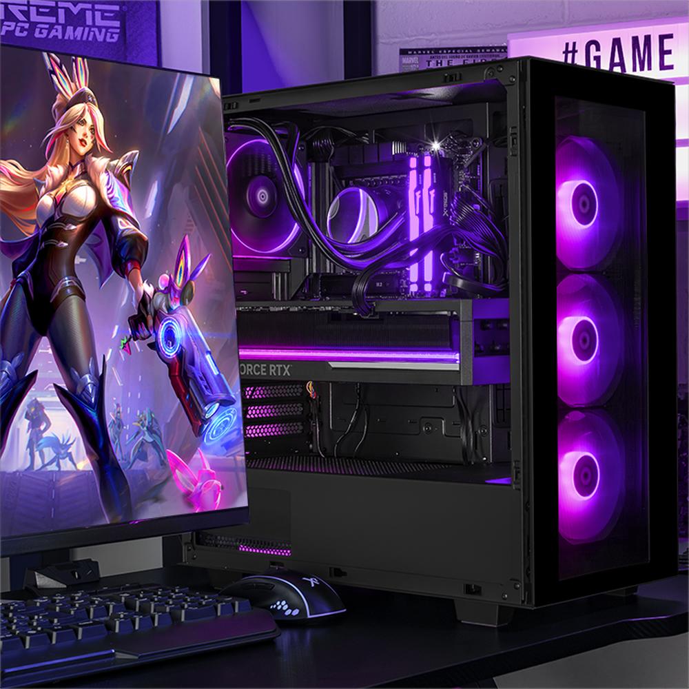 PC Gamer Xtreme PC Gaming NVIDIA GeForce RTX 5090 Intel Core Ultra 9 285K 64GB DDR5 SSD 2TB Sistema Liquido WIFI W11 Black gaming 4K, streaming y edición profesional