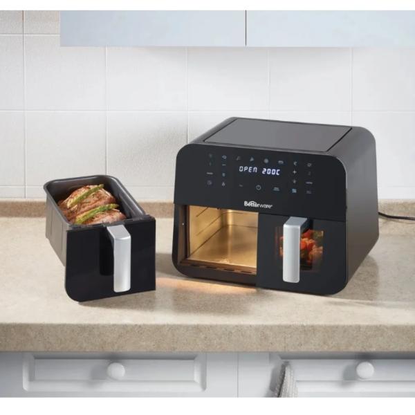 Fryer Duo Lux  Freidora De Aire Electrica 8 L  Negro