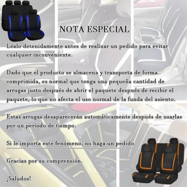 Fundas De Asiento De Coche Cuero Respirable 9 Piezas rojo negro 