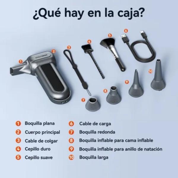 Turbo Jet Fan 150000 Rpm, Soplador Eléctrico Plumero De Aire Gris