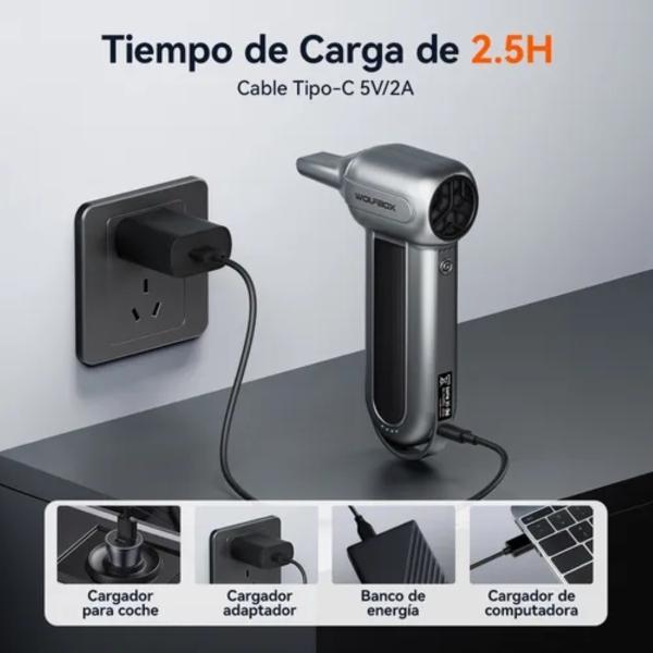 Turbo Jet Fan 150000 Rpm, Soplador Eléctrico Plumero De Aire Gris