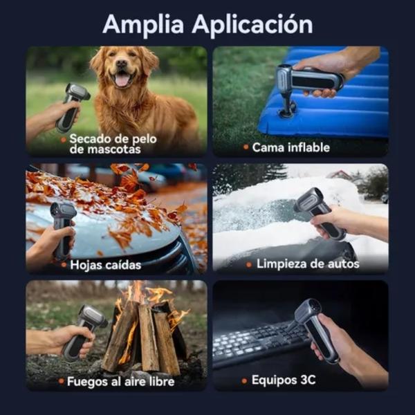 Turbo Jet Fan 150000 Rpm, Soplador Eléctrico Plumero De Aire Gris