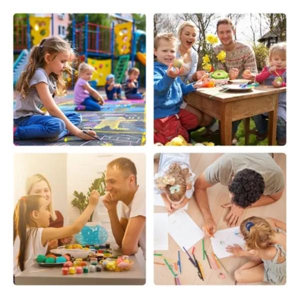 24 Colores Marcadores Acrílica Pincel  Estuche Blanco 