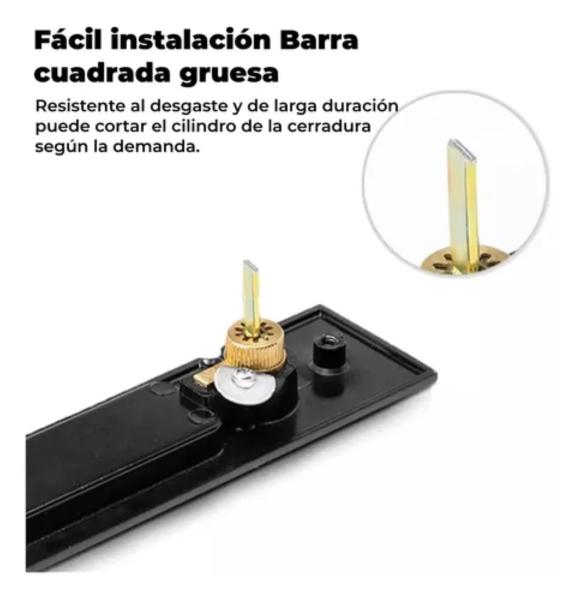 Juego De Manija Para Puerta Corrediza De Aluminio Y Aleación negra 