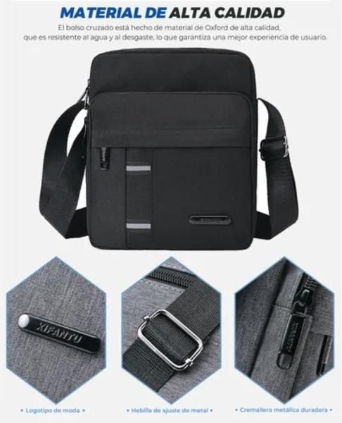 Bandolera Hombre Bolso Hombro Crossbody Bag Negocio negro 