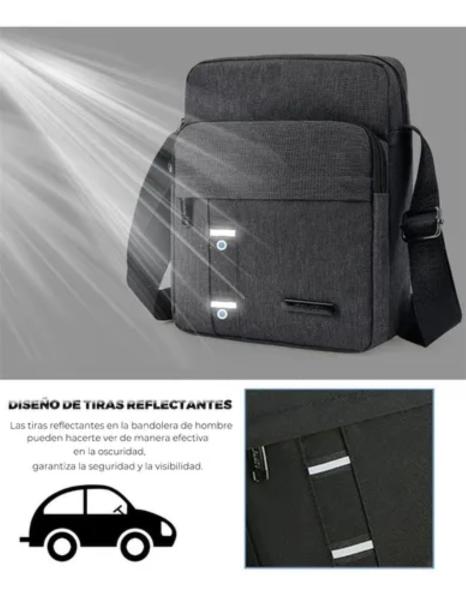 Bandolera Hombre Bolso Hombro Crossbody Bag Negocio negro 