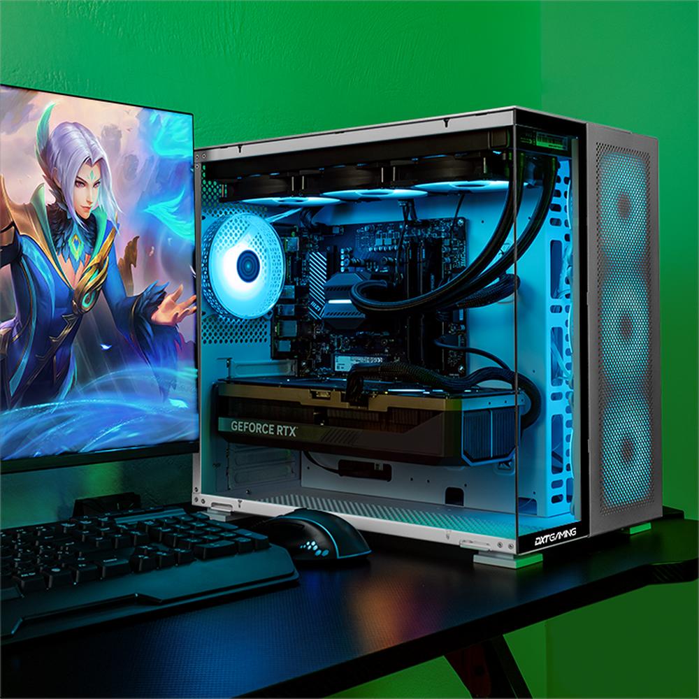 PC Gamer DXT Gaming Geforce RTX 5080 AMD Ryzen 7 9800X3D 64GB DDR5 SSD 2TB Sistema Liquido WIFI Silver