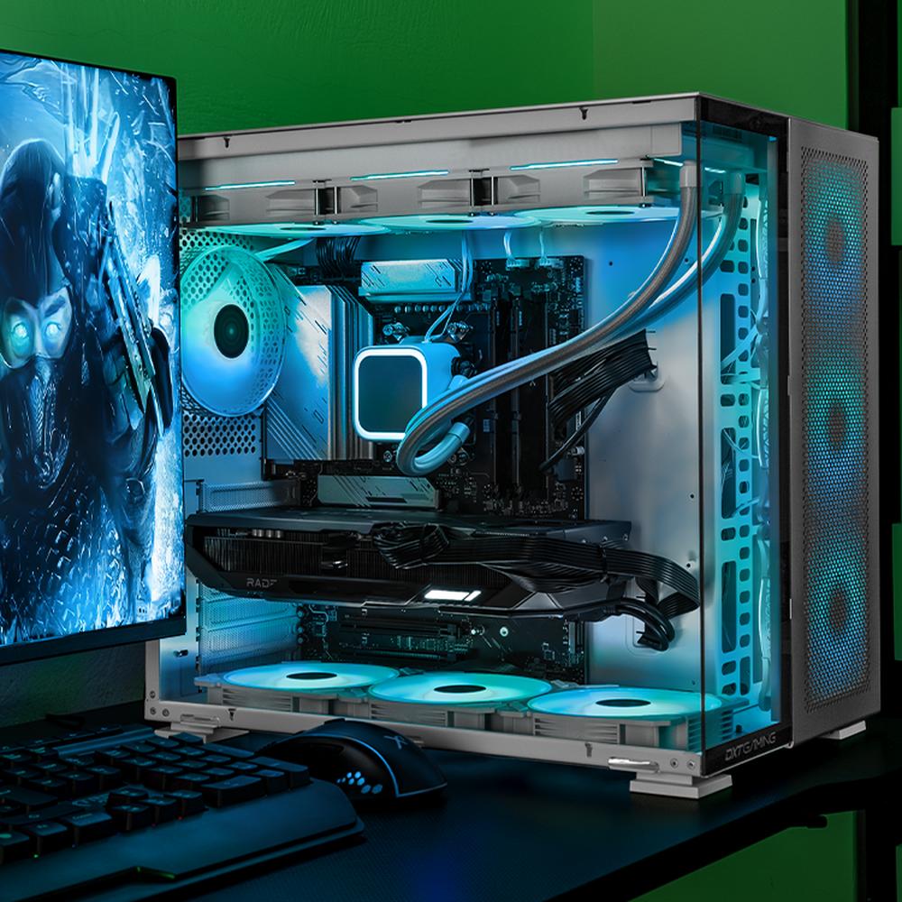 PC Gamer DXT Gaming AMD Radeon RX 9070 XT Ryzen 7 9800X3D 64GB DDR5 SSD 2TB Sistema Liquido WIFI Silver