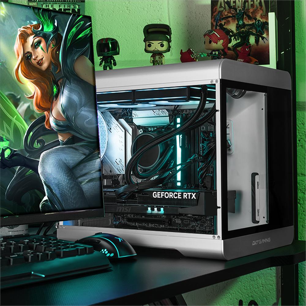 PC Gamer DXT Gaming Geforce RTX 5060 TI Intel Core I9 14900KF 32GB DDR5 SSD 2TB Sistema Liquido WIFI Silver
