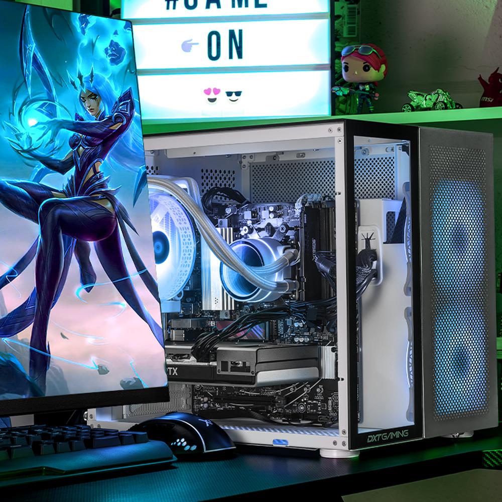 PC Gamer DXT Gaming Geforce RTX 5060 AMD Ryzen 7 9700X 32GB DDR5 SSD 1TB Sistema Liquido WIFI Silver