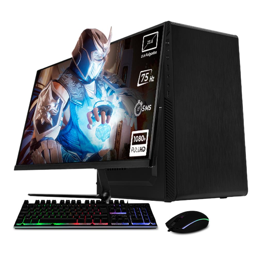 Xtreme PC Gaming Computadora Intel Core I5 12400 16GB SSD 500GB Monitor 23.8 75Hz WIFI Performance Black