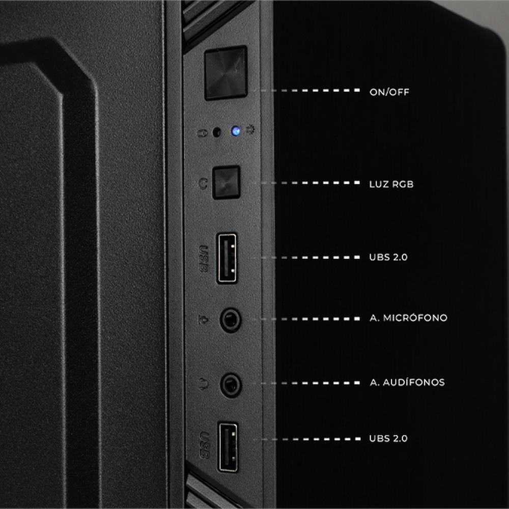 Xtreme PC Gaming Computadora Intel Core I5 12400 16GB SSD 500GB Monitor 23.8 75Hz WIFI Performance Black