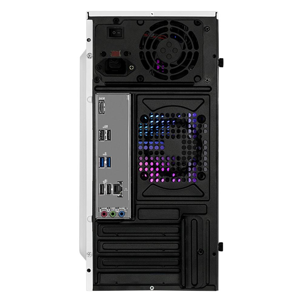 Xtreme PC Gaming Computadora Intel Core I5 12400 16GB SSD 1TB Monitor 23.8 Curvo 100Hz WIFI Fuji White