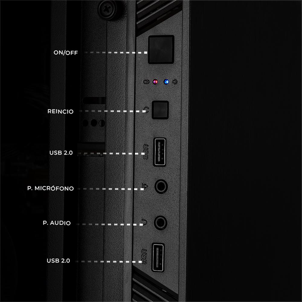 Xtreme PC Gaming AMD Radeon Vega Renoir Ryzen 3 5300G 16GB SSD 500GB Monitor 23.8 WIFI Black