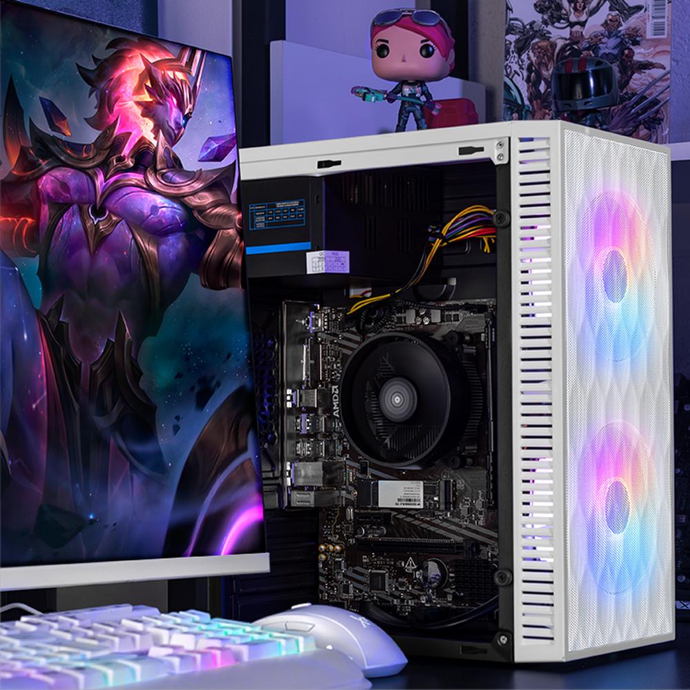Xtreme PC Gaming AMD Radeon Vega Renoir Ryzen 7 5700G 32GB SSD 1TB WIFI White