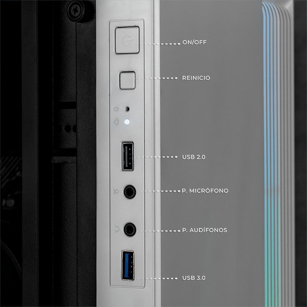 Xtreme PC Gaming AMD Radeon Vega 7 Ryzen 5 5600G 16GB SSD 500GB Monitor 23.8 100Hz WIFI White