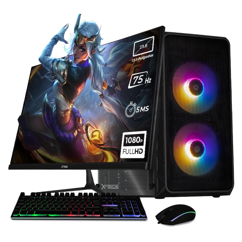 Xtreme PC Gaming AMD Radeon Vega Renoir Ryzen 7 5700G 32GB SSD 1TB Monitor 23.8 WIFI Black