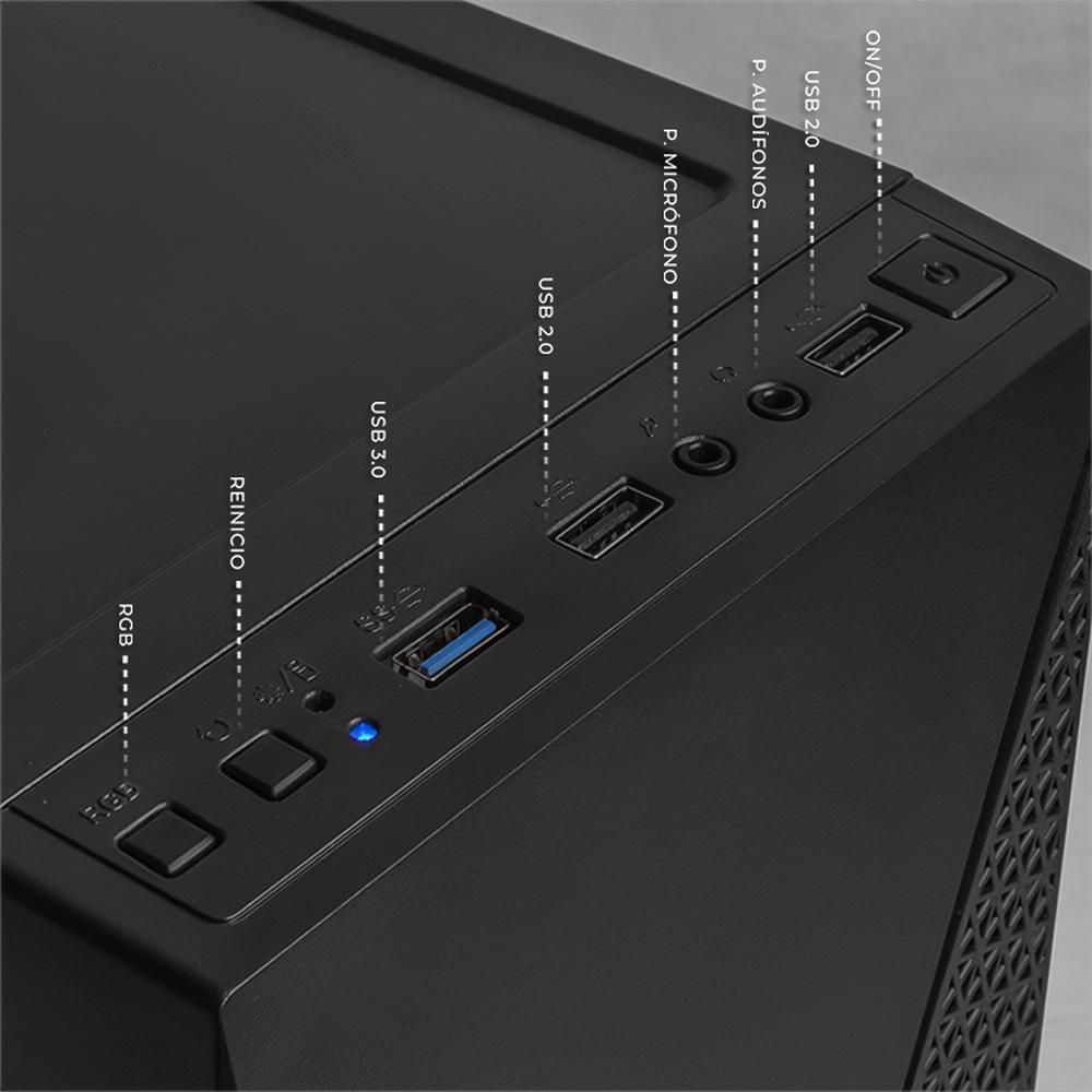 Xtreme PC Gaming AMD Radeon Vega 7 Ryzen 5 5600G 16GB SSD 500GB Monitor 23.8 100Hz WIFI Black
