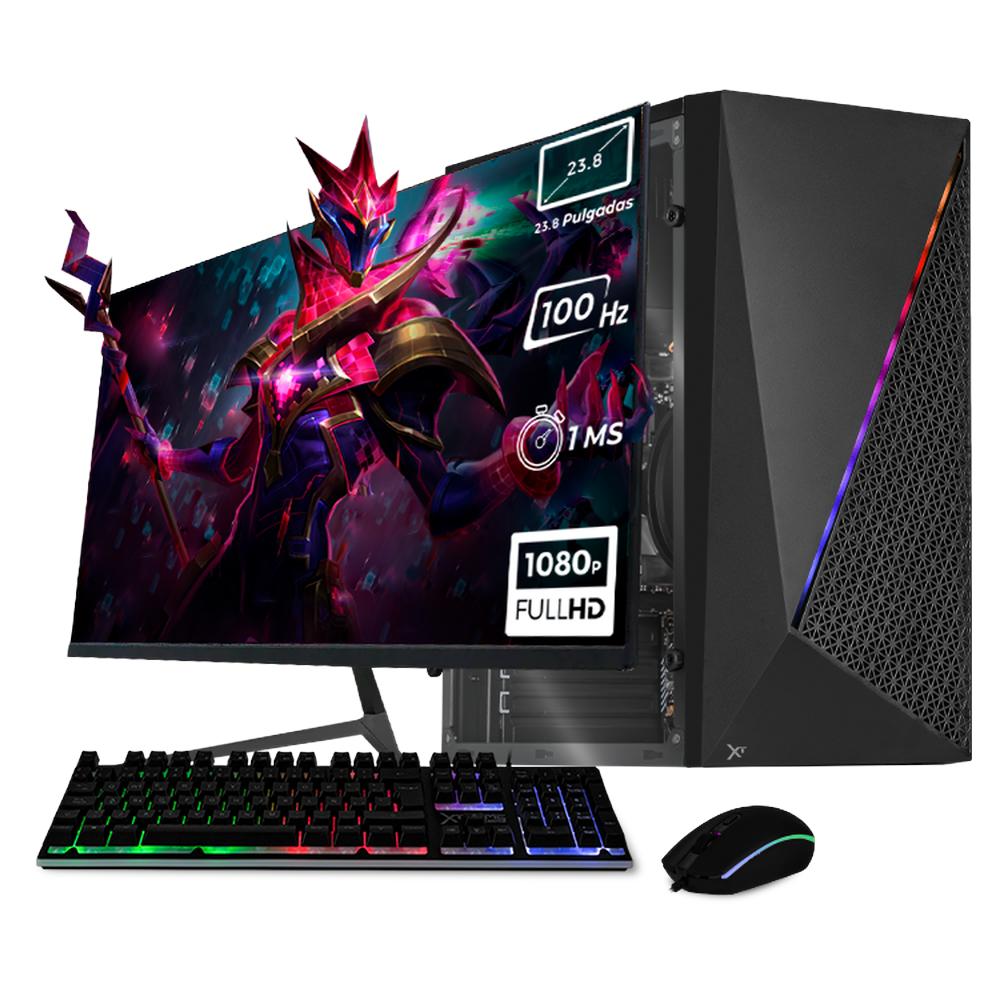 Xtreme PC Gaming AMD Radeon Vega 7 Ryzen 5 5600G 16GB SSD 500GB Monitor 23.8 100Hz WIFI Black