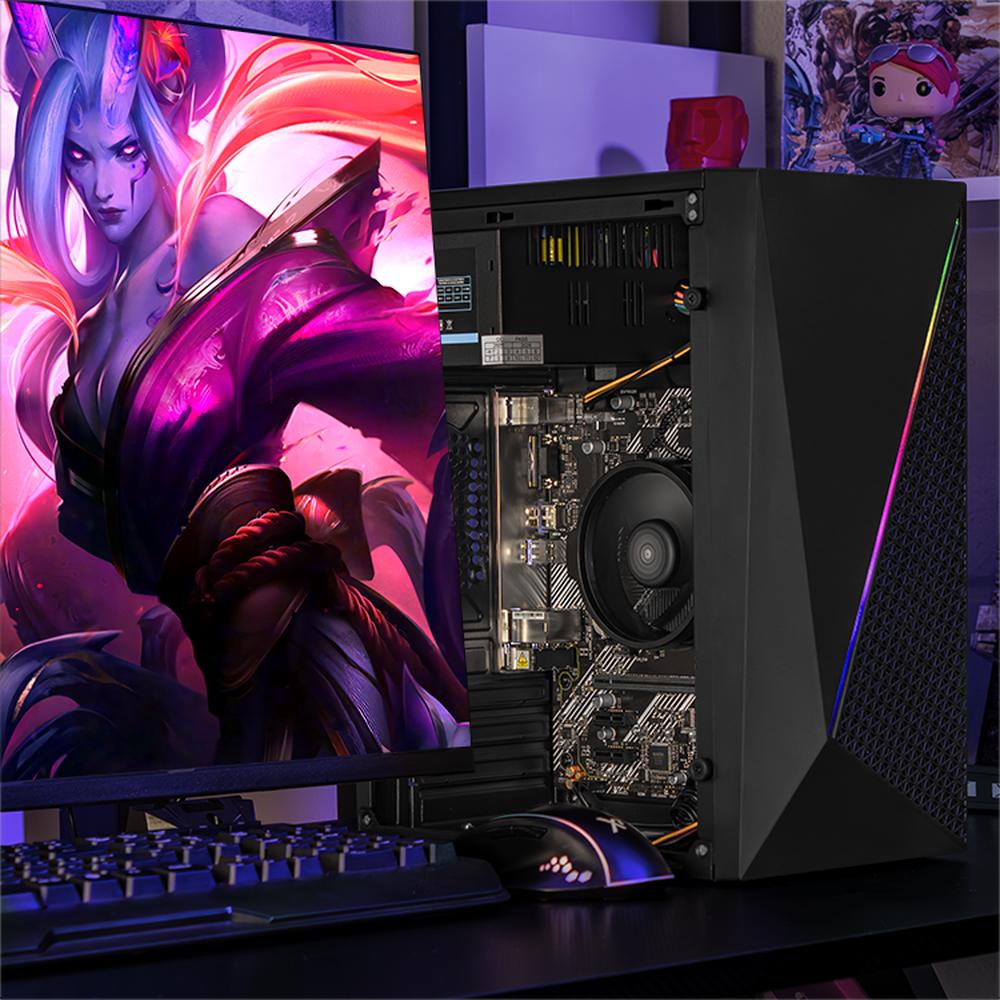 Xtreme PC Gaming AMD Radeon Vega 7 Ryzen 5 5600G 16GB SSD 500GB Monitor 23.8 100Hz WIFI Black