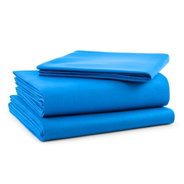 Juego de Sábanas Básica Algodón Percal 200 -Queen Size -Turquesa